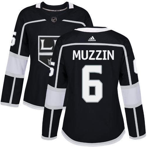 Adidas Kings #6 Jake Muzzin Black Home Authentic Women's Stitched NHL Jersey Adidas Kings #6 Jake Muzzin Black Home Authentic Women's Stitched NHL Jersey
