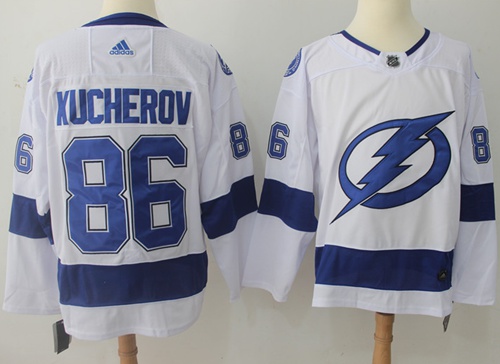 Adidas Lightning #86 Nikita Kucherov White Road Authentic Stitched NHL Jersey Adidas Lightning #86 Nikita Kucherov White Road Authentic Stitched NHL Jersey