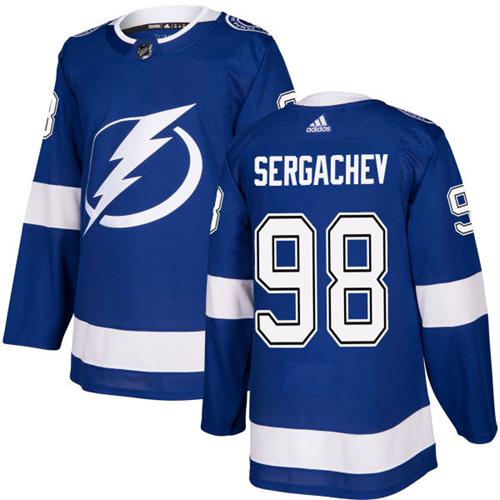 Adidas Lightning #98 Mikhail Sergachev Blue Home Authentic Stitched Youth NHL Jersey Adidas Lightning #98 Mikhail Sergachev Blue Home Authentic Stitched Youth NHL Jersey