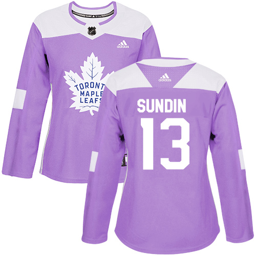 Adidas Maple Leafs #13 Mats Sundin Purple Authentic Fights Cancer Women's Stitched NHL Jersey Adidas Maple Leafs #13 Mats Sundin Purple Authentic Fights Cancer Women's Stitched NHL Jersey