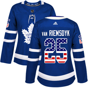 Adidas Maple Leafs #25 James Van Riemsdyk Blue Home Authentic USA Flag Women's Stitched NHL Jersey Adidas Maple Leafs #25 James Van Riemsdyk Blue Home Authentic USA Flag Women's Stitched NHL Jersey