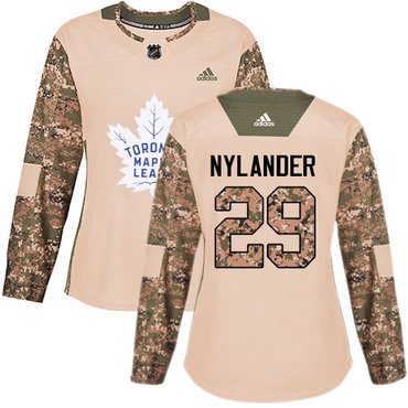 Adidas Maple Leafs #29 William Nylander Camo Authentic 2017 Veterans Day Women's Stitched NHL Jersey