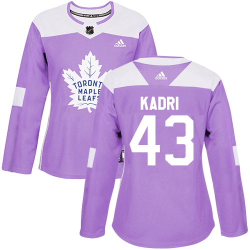 Adidas Maple Leafs #43 Nazem Kadri Purple Authentic Fights Cancer Women's Stitched NHL Jersey Adidas Maple Leafs #43 Nazem Kadri Purple Authentic Fights Cancer Women's Stitched NHL Jersey