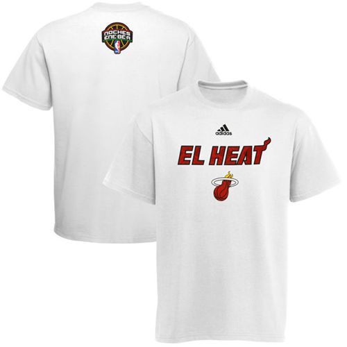 Adidas Miami Heat 2014 Noches Enebea T-Shirt White