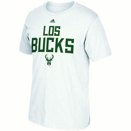Adidas Milwaukee Bucks Noches Ene-Be-A T-Shirt White Adidas Milwaukee Bucks Noches Ene-Be-A T-Shirt White