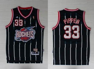 Adidas NBA Houston Rockets #33 Scottie Pippen Hardwood Classic Fashion Swingman Blu-Jerseys