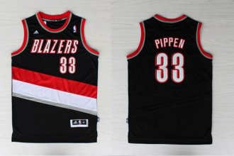 Adidas NBA Portland Trail Blazers #33 Scottie Pippen New Revolution 30 Swingman Black Jersey