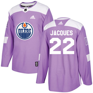 Adidas Oilers #22 Jean-Francois Jacques Purple Authentic Fights Cancer Stitched NHL Jersey Adidas Oilers #22 Jean-Francois Jacques Purple Authentic Fights Cancer Stitched NHL Jersey