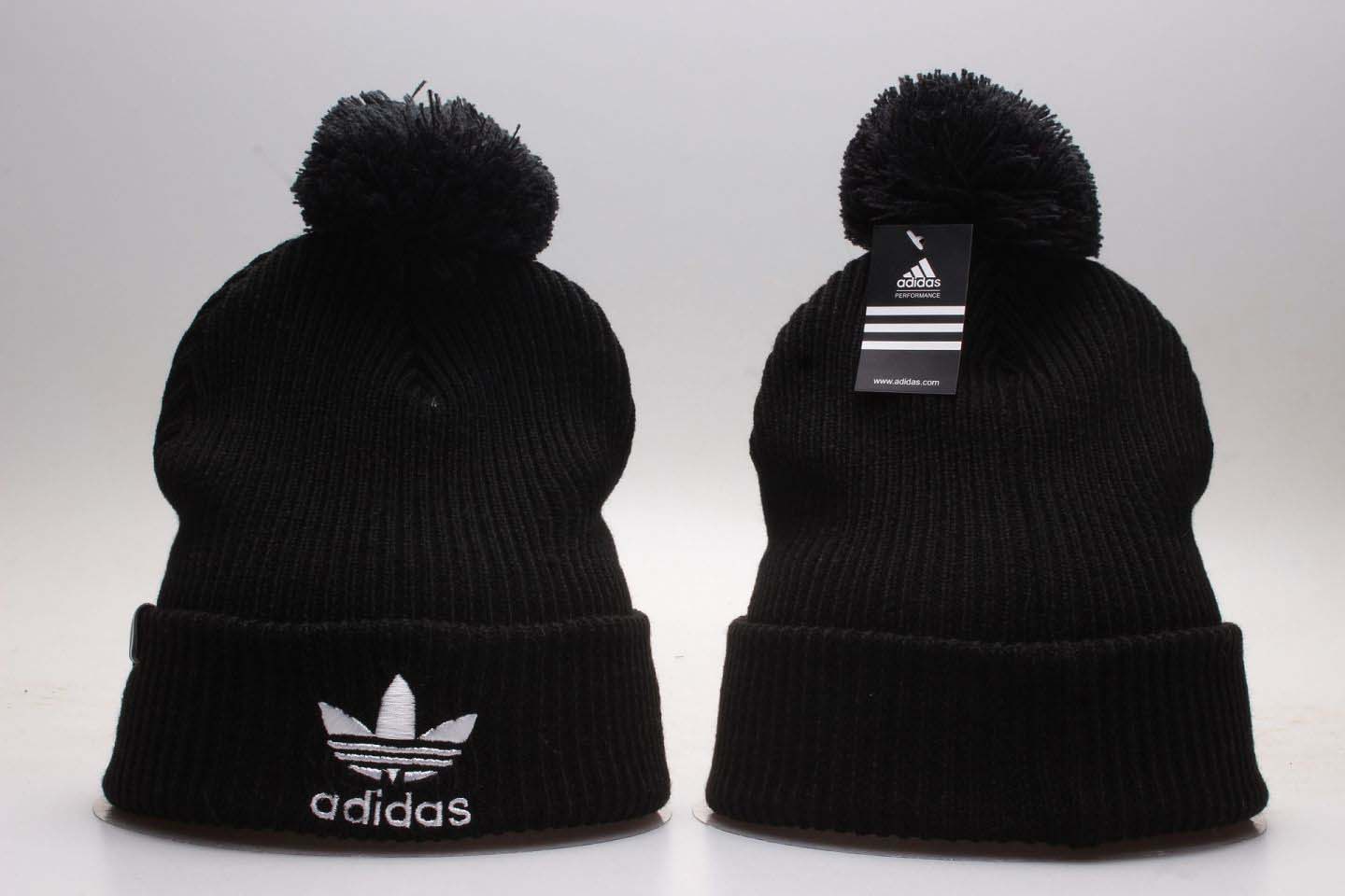 Adidas Originals Black Fashion Sport Pom Knit Hat YP Adidas Originals Black Fashion Sport Pom Knit Hat YP