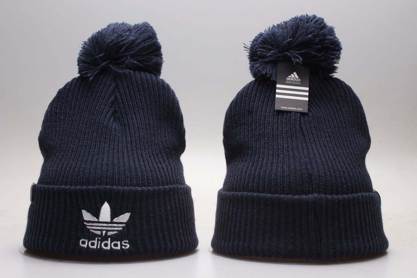 Adidas Originals Navy Fashion Sport Pom Knit Hat YP Adidas Originals Navy Fashion Sport Pom Knit Hat YP