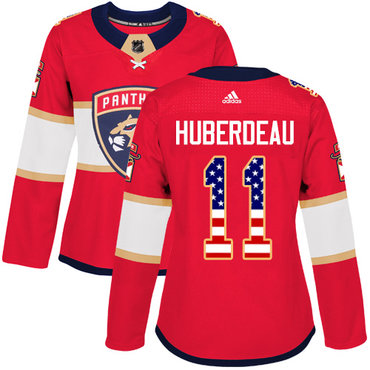 Adidas Panthers #11 Jonathan Huberdeau Red Home Authentic USA Flag Women's Stitched NHL Jersey Adidas Panthers #11 Jonathan Huberdeau Red Home Authentic USA Flag Women's Stitched NHL Jersey