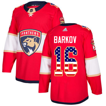 Adidas Panthers #16 Aleksander Barkov Red Home Authentic USA Flag Stitched NHL Jersey Adidas Panthers #16 Aleksander Barkov Red Home Authentic USA Flag Stitched NHL Jersey