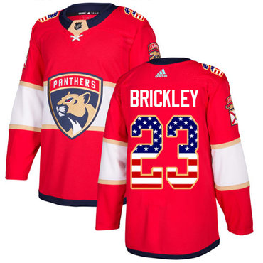 Adidas Panthers #23 Connor Brickley Red Home Authentic USA Flag Stitched NHL Jersey Adidas Panthers #23 Connor Brickley Red Home Authentic USA Flag Stitched NHL Jersey