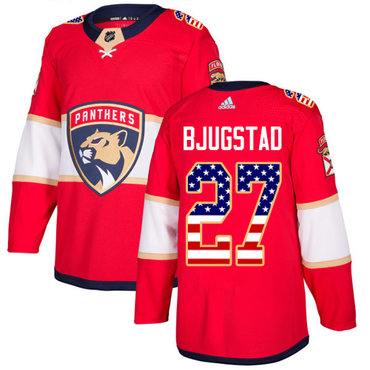 Adidas Panthers #27 Nick Bjugstad Red Home Authentic USA Flag Stitched NHL Jersey Adidas Panthers #27 Nick Bjugstad Red Home Authentic USA Flag Stitched NHL Jersey