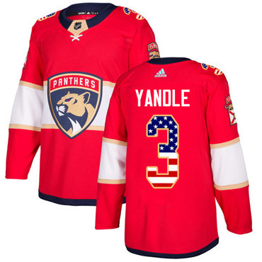 Adidas Panthers #3 Keith Yandle Red Home Authentic USA Flag Stitched NHL Jersey Adidas Panthers #3 Keith Yandle Red Home Authentic USA Flag Stitched NHL Jersey