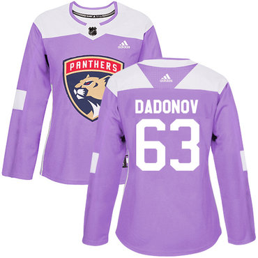 Adidas Panthers #63 Evgenii Dadonov Purple Authentic Fights Cancer Women's Stitched NHL Jersey Adidas Panthers #63 Evgenii Dadonov Purple Authentic Fights Cancer Women's Stitched NHL Jersey