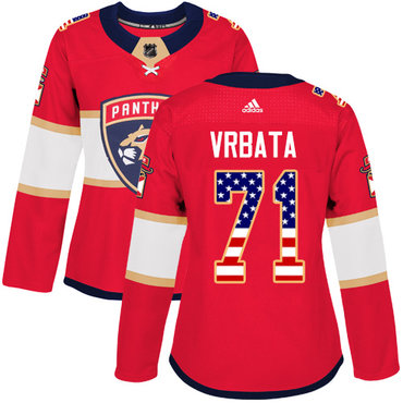 Adidas Panthers #71 Radim Vrbata Red Home Authentic USA Flag Women's Stitched NHL Jersey Adidas Panthers #71 Radim Vrbata Red Home Authentic USA Flag Women's Stitched NHL Jersey