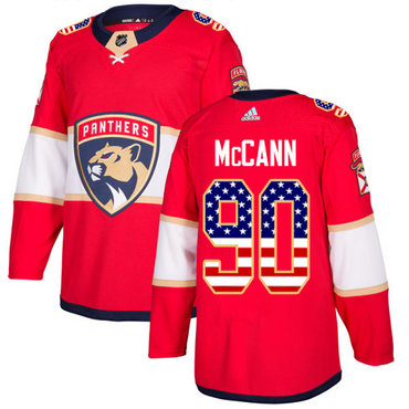 Adidas Panthers #90 Jared McCann Red Home Authentic USA Flag Stitched NHL Jersey Adidas Panthers #90 Jared McCann Red Home Authentic USA Flag Stitched NHL Jersey