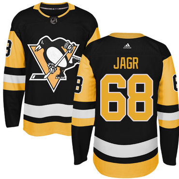 Adidas Penguins #68 Jaromir Jagr Black Alternate Authentic Stitched NHL Jersey