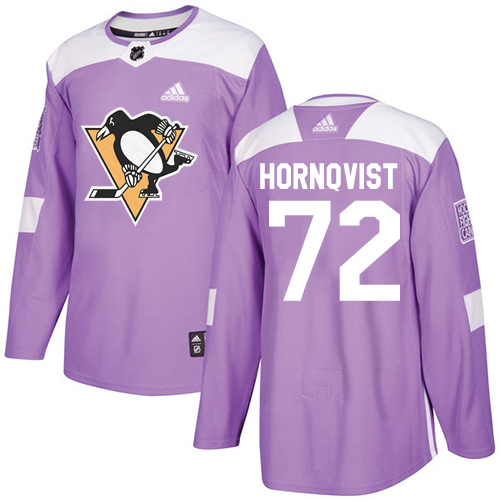 Adidas Penguins #72 Patric Hornqvist Purple Authentic Fights Cancer Stitched NHL Jersey