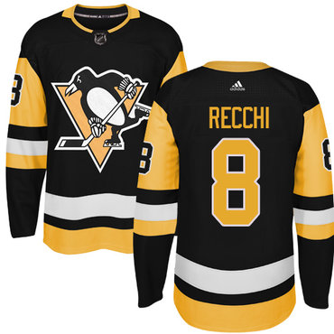 Adidas Penguins #8 Mark Recchi Black Alternate Authentic Stitched NHL Jersey