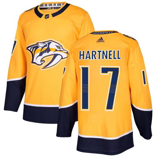 Adidas Predators #17 Scott Hartnell Yellow Home Authentic Stitched Youth NHL Jersey Adidas Predators #17 Scott Hartnell Yellow Home Authentic Stitched Youth NHL Jersey