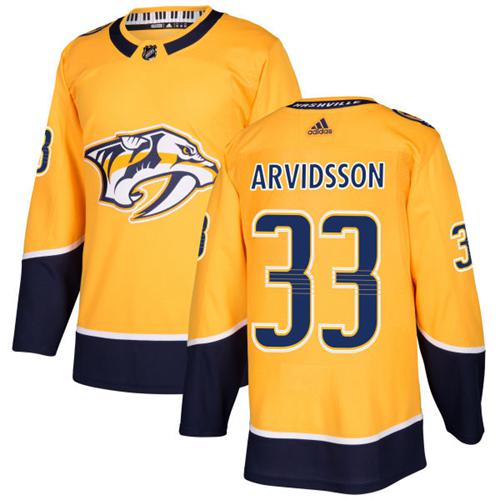 Adidas Predators #33 Viktor Arvidsson Yellow Home Authentic Stitched Youth NHL Jersey Adidas Predators #33 Viktor Arvidsson Yellow Home Authentic Stitched Youth NHL Jersey