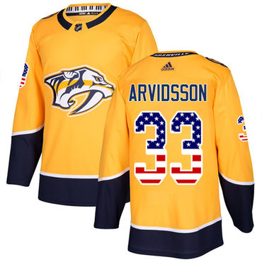 Adidas Predators #33 Viktor Arvidsson Yellow Home Authentic USA Flag Stitched Youth NHL Jersey Adidas Predators #33 Viktor Arvidsson Yellow Home Authentic USA Flag Stitched Youth NHL Jersey