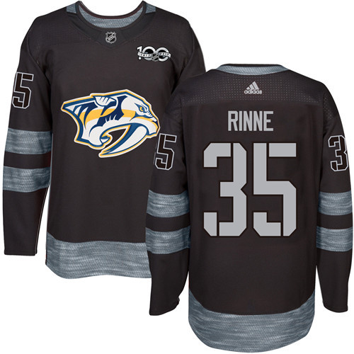 Adidas Predators #35 Pekka Rinne Black 1917-2017 100th Anniversary Stitched NHL Jersey Adidas Predators #35 Pekka Rinne Black 1917-2017 100th Anniversary Stitched NHL Jersey
