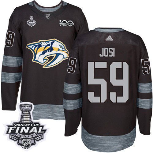 Adidas Predators #59 Roman Josi Black 1917-2017 100th Anniversary Stanley Cup Final Patch Stitched NHL Jersey Adidas Predators #59 Roman Josi Black 1917-2017 100th Anniversary Stanley Cup Final Patch Stitched NHL Jersey