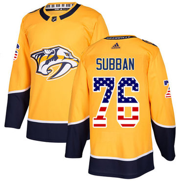 Adidas Predators #76 P.K Subban Yellow Home Authentic USA Flag Stitched Youth NHL Jersey Adidas Predators #76 P.K Subban Yellow Home Authentic USA Flag Stitched Youth NHL Jersey