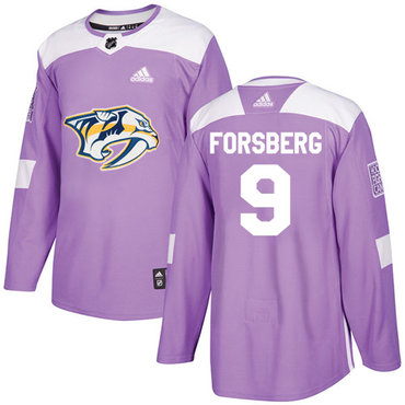 Adidas Predators #9 Filip Forsberg Purple Authentic Fights Cancer Stitched NHL Jersey Adidas Predators #9 Filip Forsberg Purple Authentic Fights Cancer Stitched NHL Jersey