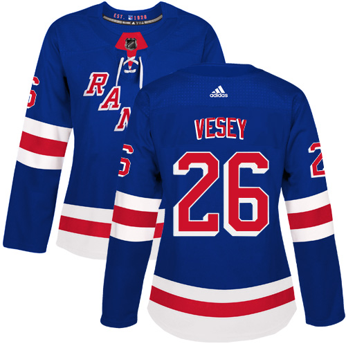 Adidas Rangers #26 Jimmy Vesey Royal Blue Home Authentic Women's Stitched NHL Jersey Adidas Rangers #26 Jimmy Vesey Royal Blue Home Authentic Women's Stitched NHL Jersey