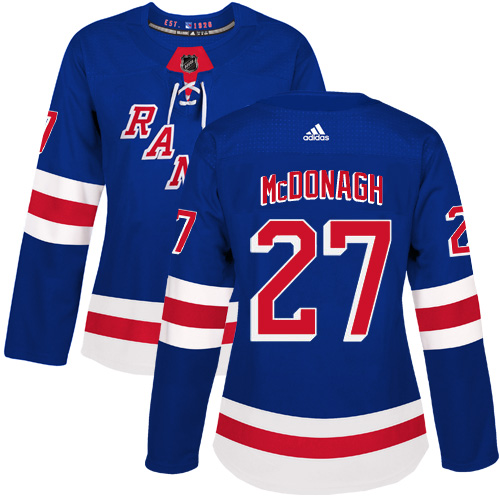 Adidas Rangers #27 Ryan McDonagh Royal Blue Home Authentic Women's Stitched NHL Jersey Adidas Rangers #27 Ryan McDonagh Royal Blue Home Authentic Women's Stitched NHL Jersey