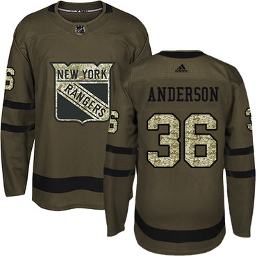 Adidas Rangers #36 Glenn Anderson Green Salute to Service Stitched NHL Jersey