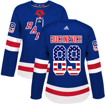 Adidas Rangers #89 Pavel Buchnevich Royal Blue Home Authentic USA Flag Women's Stitched NHL Jersey Adidas Rangers #89 Pavel Buchnevich Royal Blue Home Authentic USA Flag Women's Stitched NHL Jersey