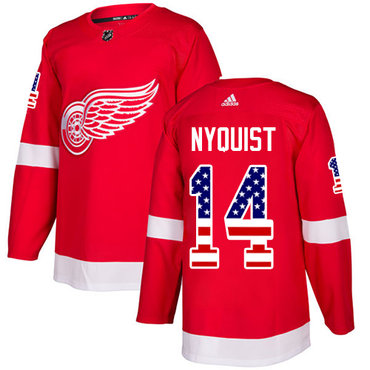Adidas Red Wings #14 Gustav Nyquist Red Home Authentic USA Flag Stitched Youth NHL Jersey Adidas Red Wings #14 Gustav Nyquist Red Home Authentic USA Flag Stitched Youth NHL Jersey