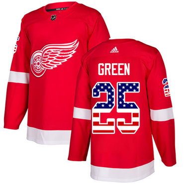 Adidas Red Wings #25 Mike Green Red Home Authentic USA Flag Stitched Youth NHL Jersey Adidas Red Wings #25 Mike Green Red Home Authentic USA Flag Stitched Youth NHL Jersey