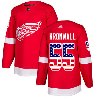 Adidas Red Wings #55 Niklas Kronwall Red Home Authentic USA Flag Stitched Youth NHL Jersey Adidas Red Wings #55 Niklas Kronwall Red Home Authentic USA Flag Stitched Youth NHL Jersey