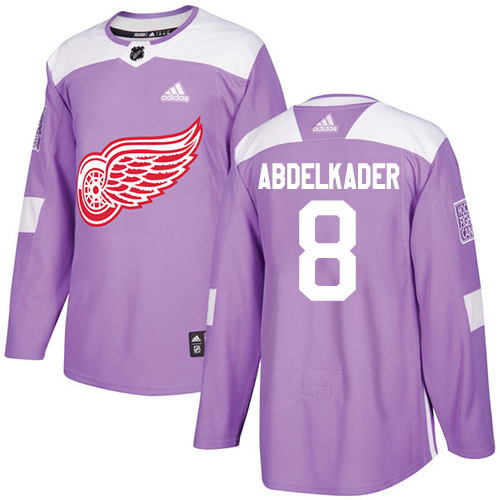 Adidas Red Wings #8 Justin Abdelkader Purple Authentic Fights Cancer Stitched Youth NHL Jersey Adidas Red Wings #8 Justin Abdelkader Purple Authentic Fights Cancer Stitched Youth NHL Jersey