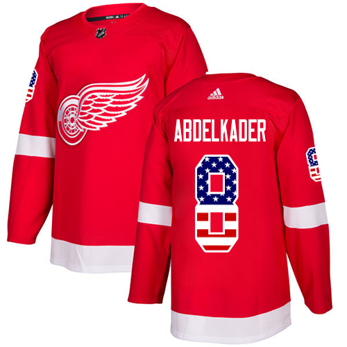 Adidas Red Wings #8 Justin Abdelkader Red Home Authentic USA Flag Stitched Youth NHL Jersey Adidas Red Wings #8 Justin Abdelkader Red Home Authentic USA Flag Stitched Youth NHL Jersey