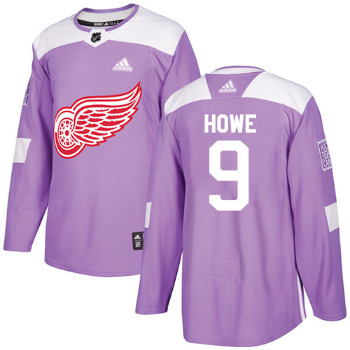 Adidas Red Wings #9 Gordie Howe Purple Authentic Fights Cancer Stitched Youth NHL Jersey Adidas Red Wings #9 Gordie Howe Purple Authentic Fights Cancer Stitched Youth NHL Jersey