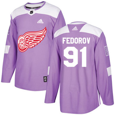 Adidas Red Wings #91 Sergei Fedorov Purple Authentic Fights Cancer Stitched NHL Jersey Adidas Red Wings #91 Sergei Fedorov Purple Authentic Fights Cancer Stitched NHL Jersey