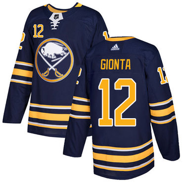 Adidas Sabres #12 Brian Gionta Navy Blue Home Authentic Youth Stitched NHL Jersey