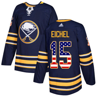 Adidas Sabres #15 Jack Eichel Navy Blue Home Authentic USA Flag Youth Stitched NHL Jersey Adidas Sabres #15 Jack Eichel Navy Blue Home Authentic USA Flag Youth Stitched NHL Jersey