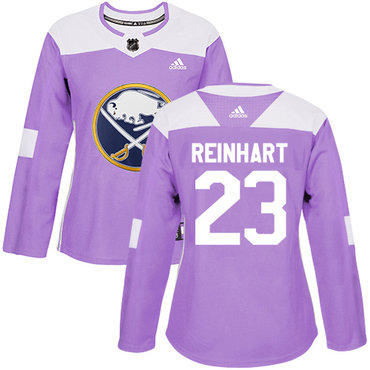 Adidas Sabres #23 Sam Reinhart Purple Authentic Fights Cancer Women's Stitched NHL Jersey