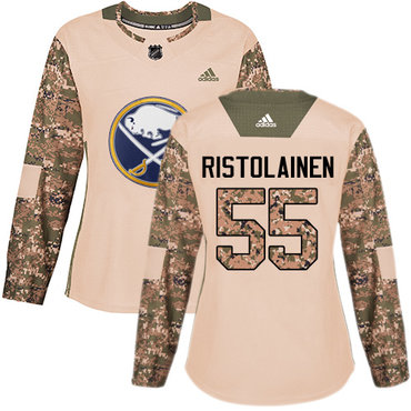 Adidas Sabres #55 Rasmus Ristolainen Camo Authentic 2017 Veterans Day Women's Stitched NHL Jersey