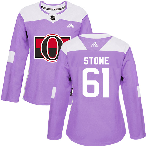 Adidas Senators #61 Mark Stone Purple Authentic Fights Cancer Women's Stitched NHL Jersey