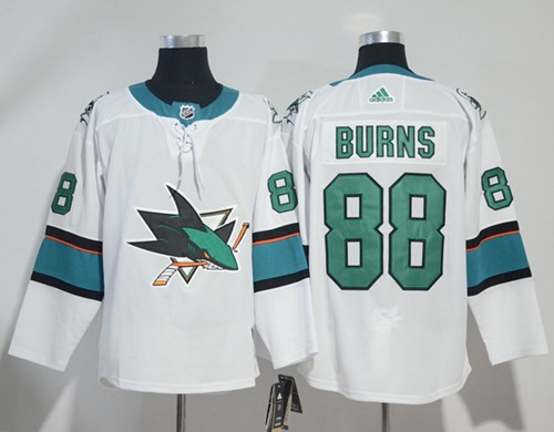 Adidas Sharks #88 Brent Burns White Road Authentic Stitched NHL Jersey Adidas Sharks #88 Brent Burns White Road Authentic Stitched NHL Jersey