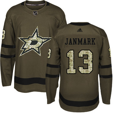 Adidas Stars #13 Mattias Janmark Green Salute to Service Youth Stitched NHL Jersey Adidas Stars #13 Mattias Janmark Green Salute to Service Youth Stitched NHL Jersey